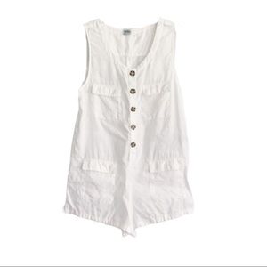 Rhythm Positano Linen Romper Swimsuit Coverup